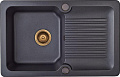 Мойка Kuppersberg ANCONA 1B 1D BLACK METALLIC (гранит, 78 см)