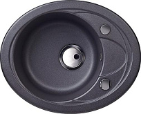 Мойка Kuppersberg CAPRI 1B 1D S BLACK METALLIC (гранит, 58 см)