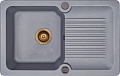 Мойка Kuppersberg ANCONA 1B 1D STEEL METALLIC (гранит, 78 см)